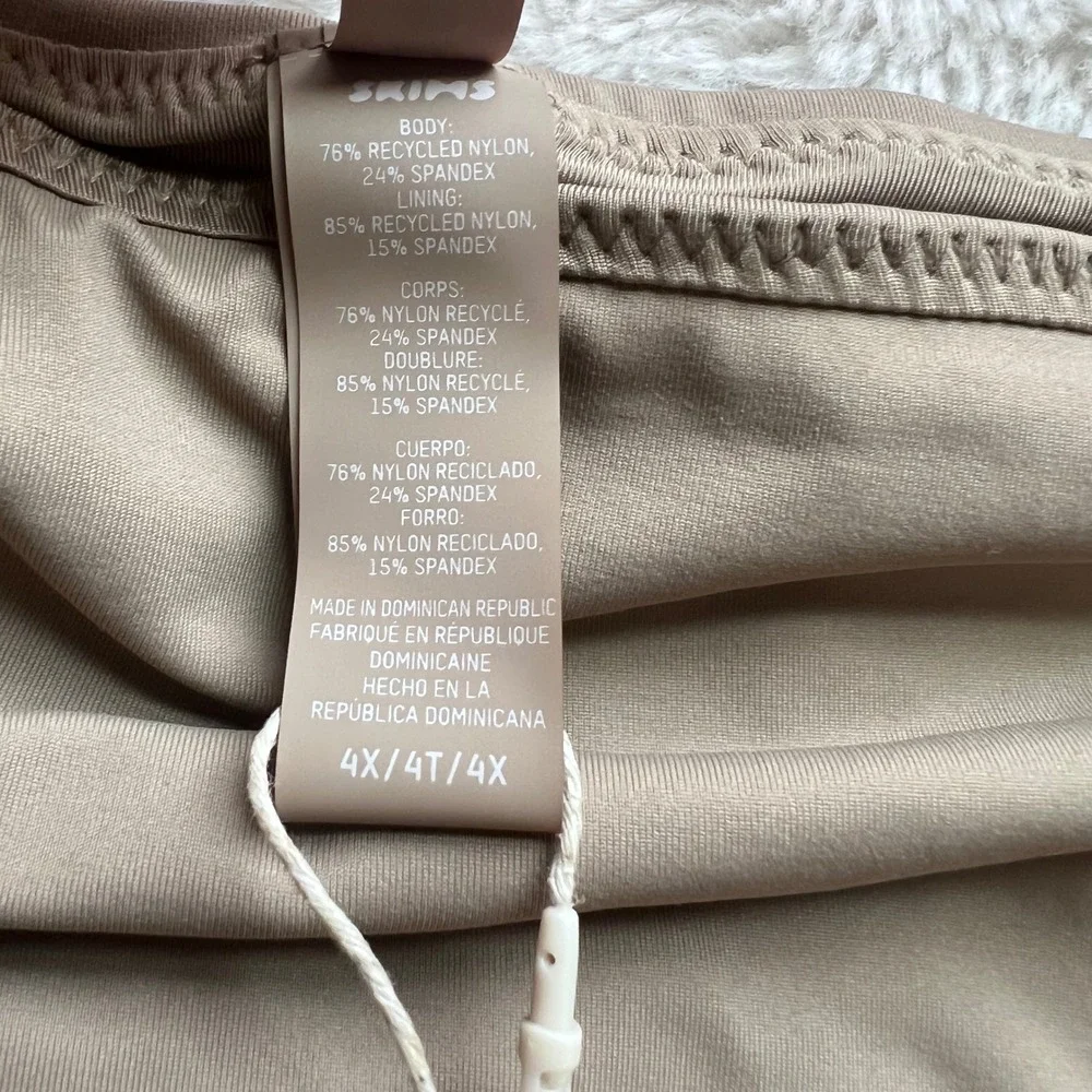 SKIMS Recycled Swim Mid Waist Bottom Desert Taupe Brown SW-MWB-0748 Women 4X NWT